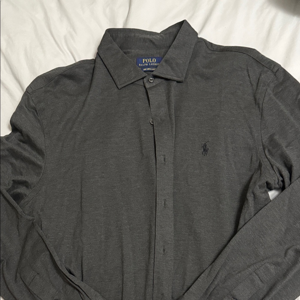 Polo by Ralph Lauren Men's Charcoal Button Down Shirt